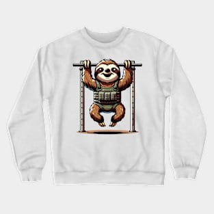 Sloth Slow Pull-Up Champ: Hang in There Crewneck Sweatshirt